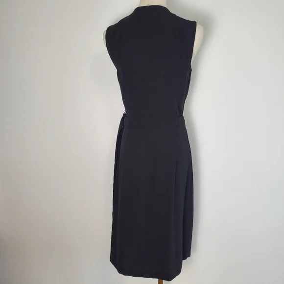 Topshop Black Wrap Sleeveless Dress - Picture 5 of 8
